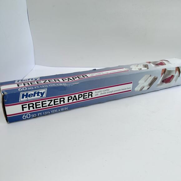 Vintage 80s Hefty Freezer Paper 60 ft Roll NEW Never Opened - Picture 1 of 4